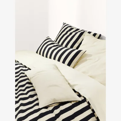 Westwing Striped Cotton Sateen Duvet Cover Zani