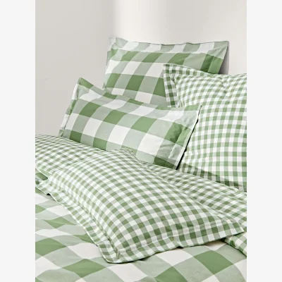 Westwing Checked Cotton Duvet Cover Nels