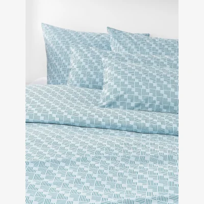 Westwing Geometric Print Cotton Percale Duvet Cover Inki