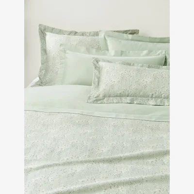 Westwing Cotton Sateen Duvet Cover Leticia with Floral Print