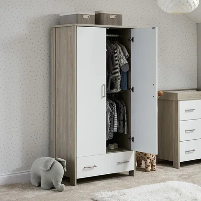 Cuckooland Obaby Nika Double Wardrobe - Grey Wash