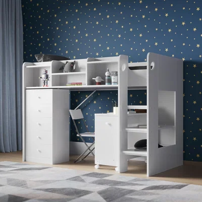 Cuckooland Flair Wizard Junior Mid High Cabin Station with Storage White -
