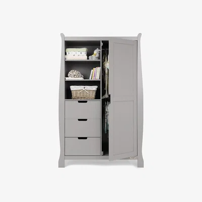 Cuckooland Obaby Stamford Double Wardrobe in Warm Grey