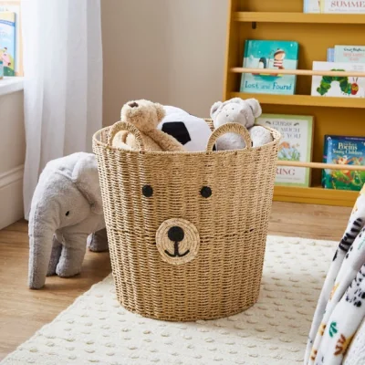 Dunelm Bear Round Storage Basket