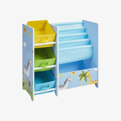 Dunelm Return - Liberty House Kids Safari Book Display With Three Fabric Storage Boxes