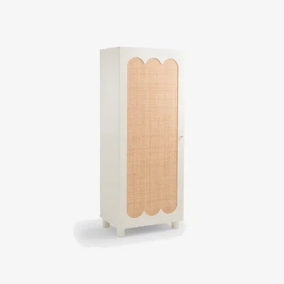 La Redoute Ptilu Rattan and Wood Single Wardrobe