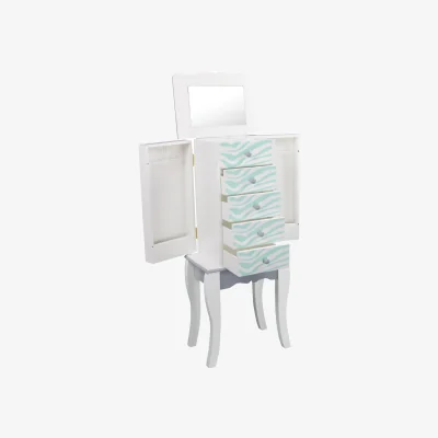 The Range Kids Wooden Jewelry Drawer Armoire - White