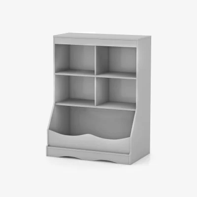 The Range Kids Toy Storage Shelf with 5 Bins - Grey