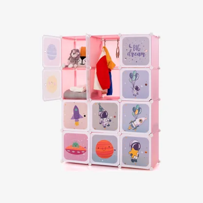 The Range 12 Cube Kids Clothes Closet - Pink