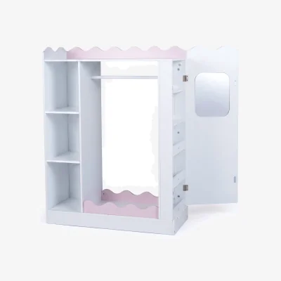 The Range Kids Wardrobe Closet Dress Up Storage with Mirrors - Pink