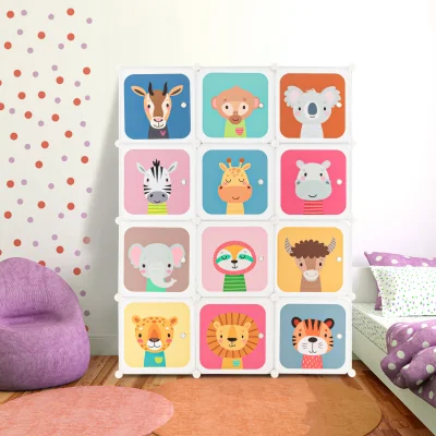 The Range 12-Cube Kids Wardrobe Baby Closet Dresser Storage Organizer - White