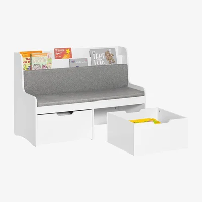 The Range Kids Storage Bench with Backrest - White