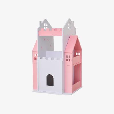 The Range Kids Castle Style Rotating Bookshelf 3-Tier - Pinke & White