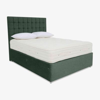 Furniture Village Hypnos - Luxury Firm 4 Divan Set with Continental Drawers - Small Double - Tourmaline Green
