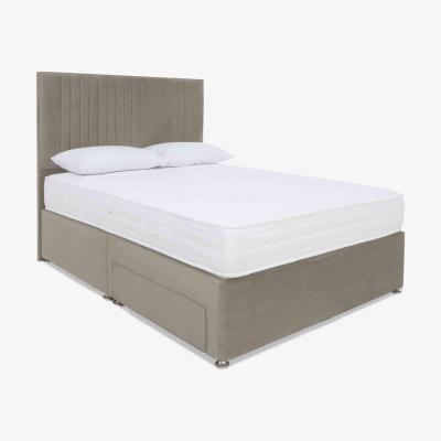 Furniture Village Sleep Story - Firm Gel Divan Set with 2 Drawers - Small Double - Plush Mole