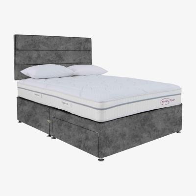 Furniture Village Sleepeezee - Memory Touch Ortho Divan Set with 2 Drawers - Small Double - Daytona Grey