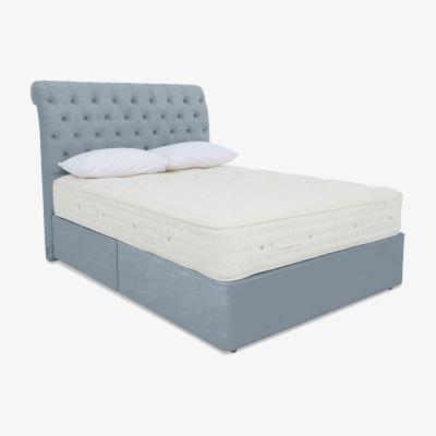 Furniture Village Hypnos - Luxury Firm 3 Divan Set with Continental Drawers - Small Double - Premium Glacier Blue