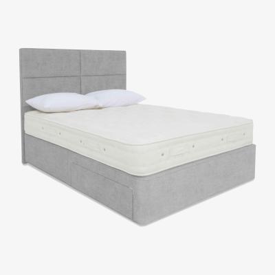 Furniture Village Hypnos - Luxury Firm 2 Divan Set with 4 Drawers - Small Double - Crystal Grey