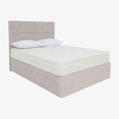 Furniture Village Hypnos - Luxury Firm 2 Divan Set with Continental Drawers - Small Double - Misty Moonstone