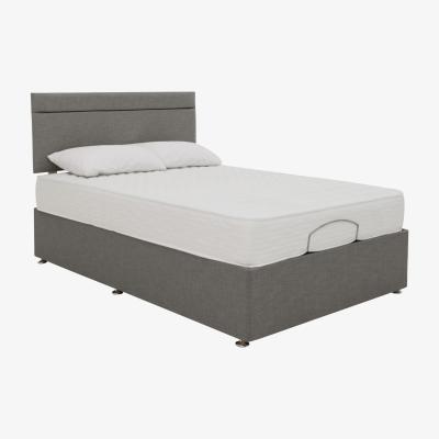 Furniture Village Highgrove - Motion Reflex Adjustable Divan Set with Mirage Headboard - Small Double - Linoso Dove