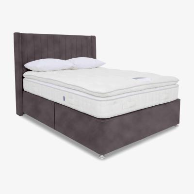 Furniture Village Harrison Spinks - Yorkshire 10K Divan Set with Continental Drawers - Small Double - Lovely Asphalt
