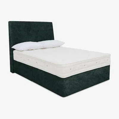 Furniture Village Hypnos - Luxury Firm 1 Divan Set with 2 Drawers - Small Double - Emerald Green