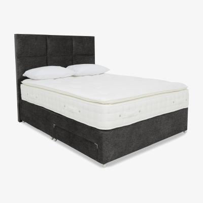 Furniture Village Highgrove - Sanctum Nature 2000 Pillowtop 2 Drawer Divan Set with Fytche Headboard - Small Double - Iron Tweed