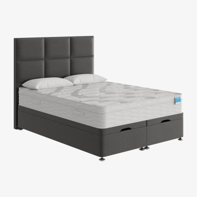 Furniture Village Sleep Story - Natural Luxury Hybrid End Ottoman Divan Set - Small Double - Grey