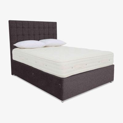 Furniture Village Hypnos - Luxury Firm 4 Divan Set with 2 Drawers - Small Double - Imperio Dark Grey