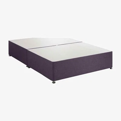 The Range Amara Divan Base Only - Chenille Fabric, Non Storage - Purple / Small Double