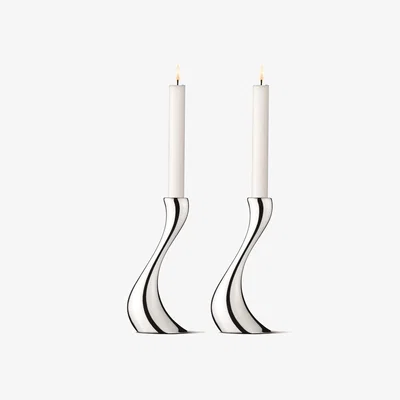 Amara Cobra Stainless Steel Candle Holder - Medium