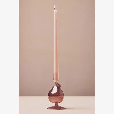 Anthropologie Harvest Fruit Icon Glass Candle Holder