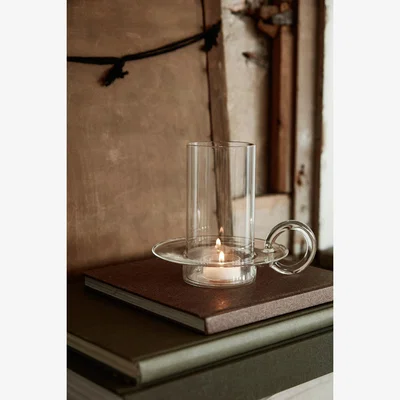 Anthropologie Ferm Living Luce Glass Candle Holder