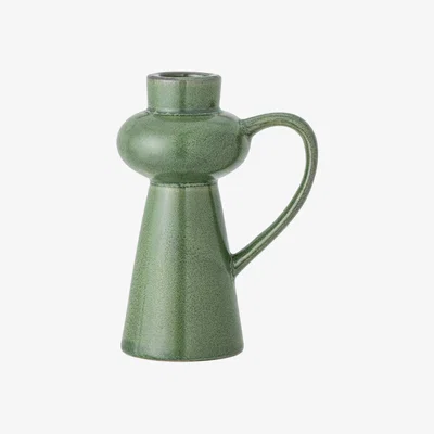 Barker and Stonehouse GREEN STONEWARE CANDLE HOLDER | Barker & Stonehouse