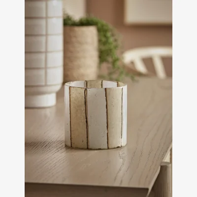 Cox and Cox Striped Glass Tealight Holder