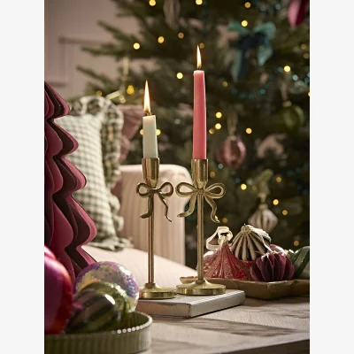 Cox and Cox Two Fabulous Bow Candle Holders - Large