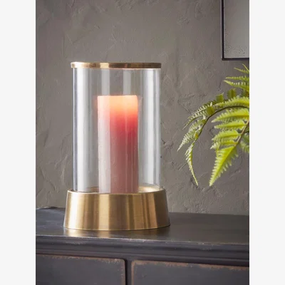 Cox and Cox Antique Brass & Glass Tealight Holder