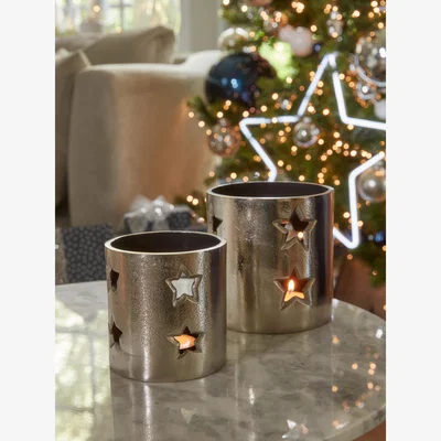 Cox and Cox Star Silhouette Tealight Holder