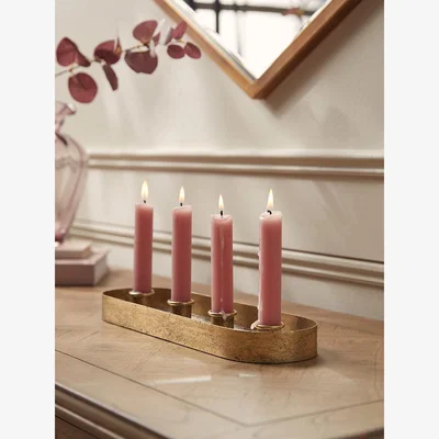 Cox and Cox Oval Dinner Candle Holder