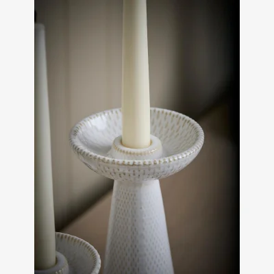 Cox and Cox Two Reactive Glaze Dinner Candle Holders