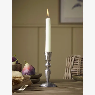 Cox and Cox Hammered Iron Dinner Candle Holder - Small