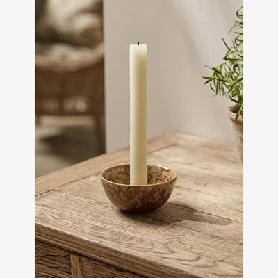 Cox and Cox Reactive Glaze Dinner Candle Holder