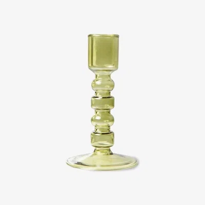 Cult Furniture HKliving Glass Candle Holder, Olive Green