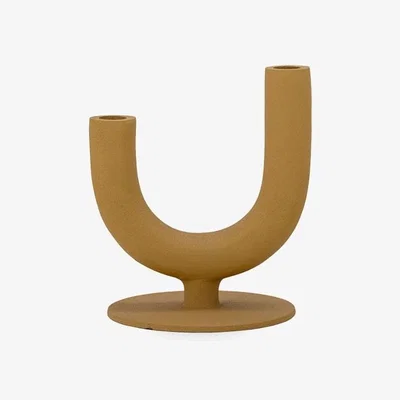Cult Furniture Dolores Candlestick Holder, Dark Mustard