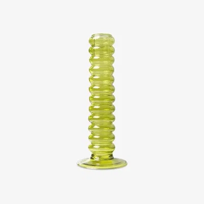 Cult Furniture HKliving Glass Candle Holder L, Lime Green