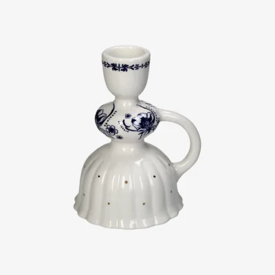 Casa by JJ Delft Blue Lady Candle Holder