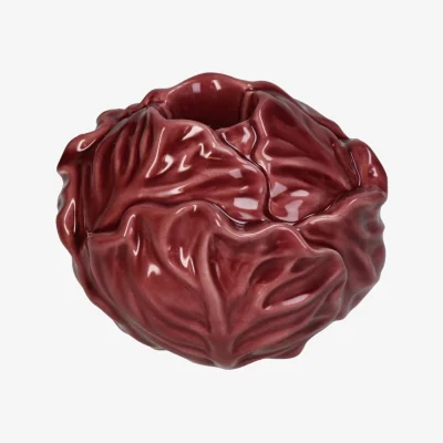 Casa by JJ Maroon Cabbage Candle Holder