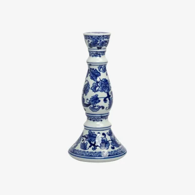Casa by JJ Anna Blue Taper Trio Large Delft Candleholders - Set of 2