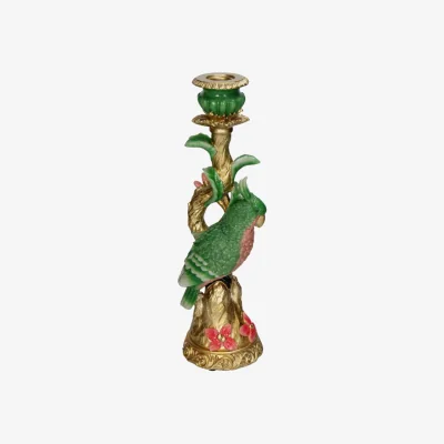 Casa by JJ Emerald Parrot Candlestick