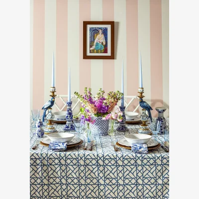 Casa by JJ Blue Parrot Decorative Tall Candle Holder Pair 40cm